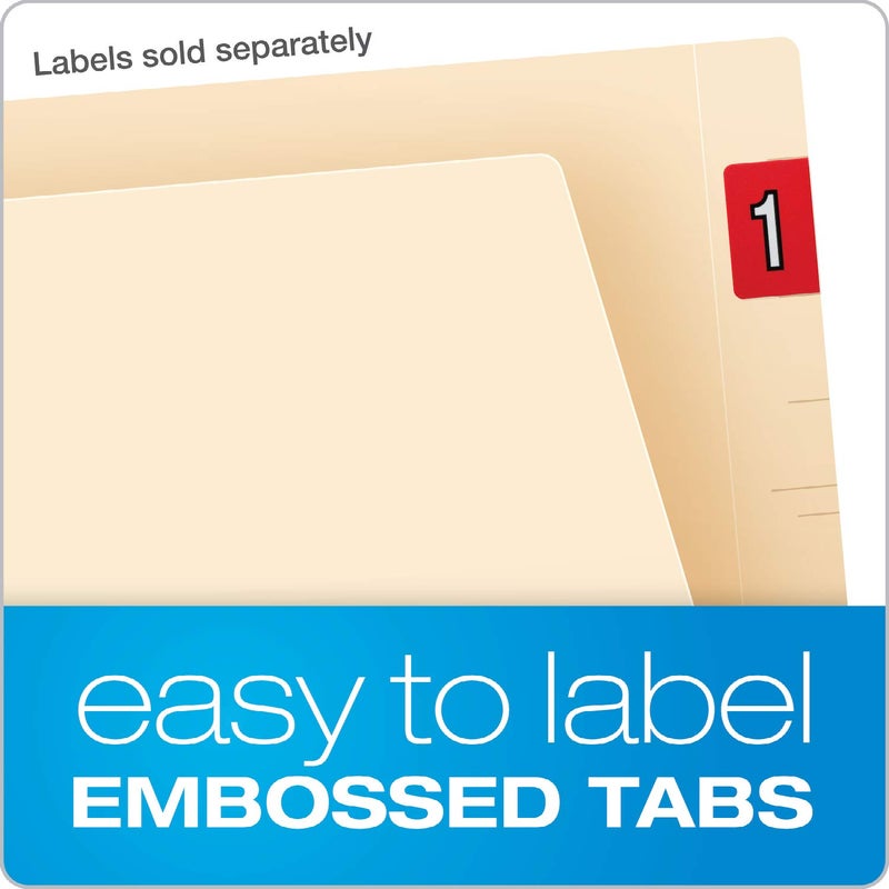 بندافليكس Pendaflex Manila End-Tab Fastener Folders، مقاس Letter، 2 مثبتات، مانيلا، قصة مستقيمة، 50/BX (H10U13) - Image 4